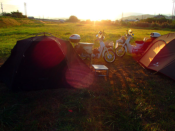 東北岩手県ツーリング２日目は眩し過ぎる程の朝日を浴びて始まった